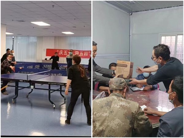 陜煤建設天工公司土建二部開展“慶五一，迎五四”乒乓球比賽主題黨日活動