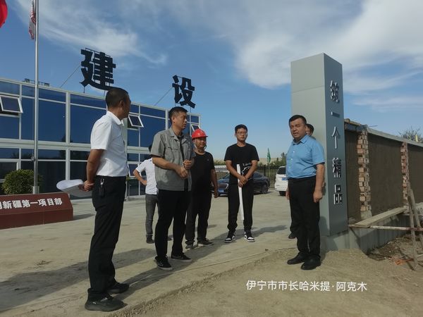 伊寧市委副書記、政府黨組書記、市長哈米提?阿克木蒞臨陜煤建設(shè)天工公司承建的煤炭儲(chǔ)運(yùn)中心基地建設(shè)項(xiàng)目檢查指導(dǎo)工作