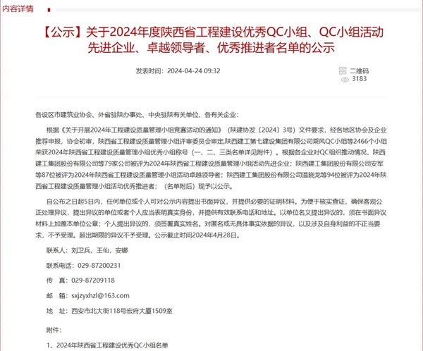 陜煤建設(shè)綠宇公司:“QC”小組活動再傳喜訊